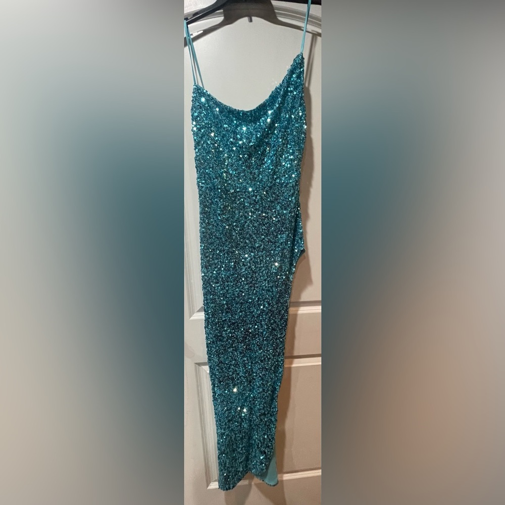 Sequin Teal Dress